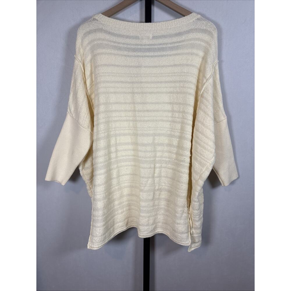 Anthropologie Pilcro Oversized Sweater Tunic Womens Medium Cream Textured Boho - Picture 7 of 10